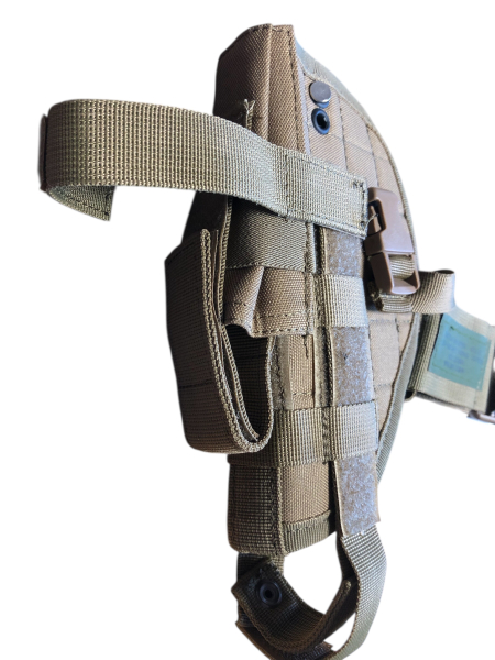 Pistolenbeinholster Molle Version in Coyote Tan